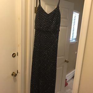 Adrianna Papell beaded blouson dress.